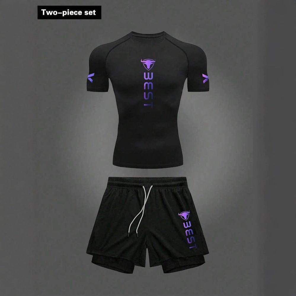 Men's Compression 2D Printed Quick Dry Fitness T-Shirt teemdrop