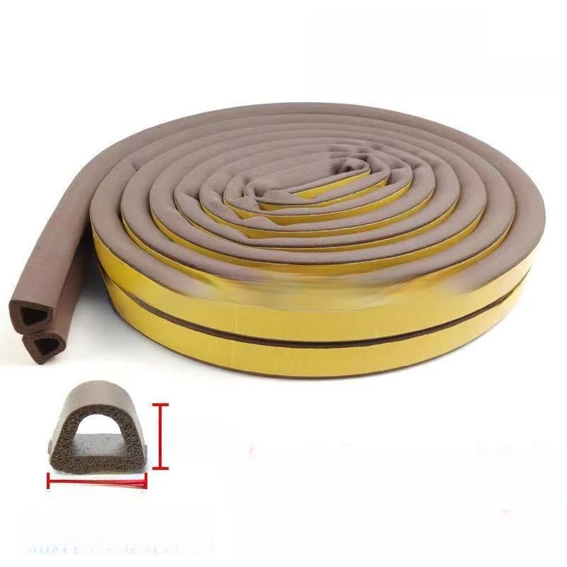 EPDM Foam Rubber Self-Adhesive Sealing Strip for Doors and Windows 6m Roll teemdrop