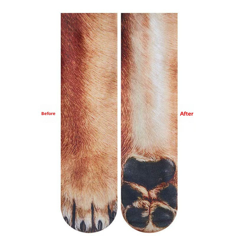 Animal Paw Print Novelty Socks