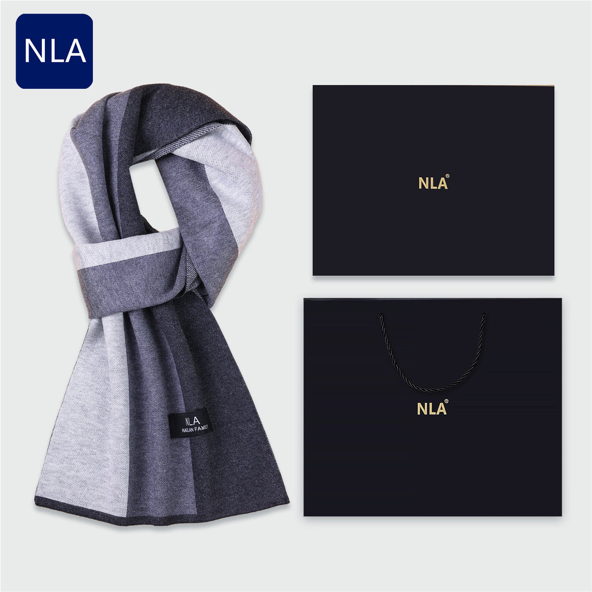 Men's Wool Scarf Men's Winter Warm Knitted Scarf teemdrop