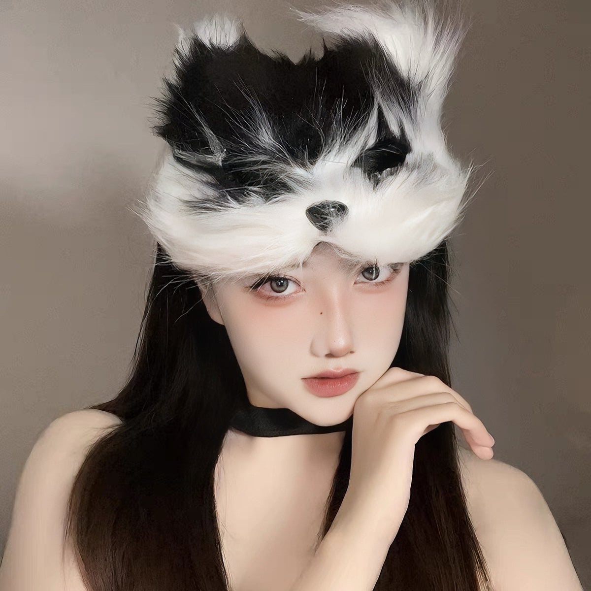 Halloween Second Dimension Half Face Mask