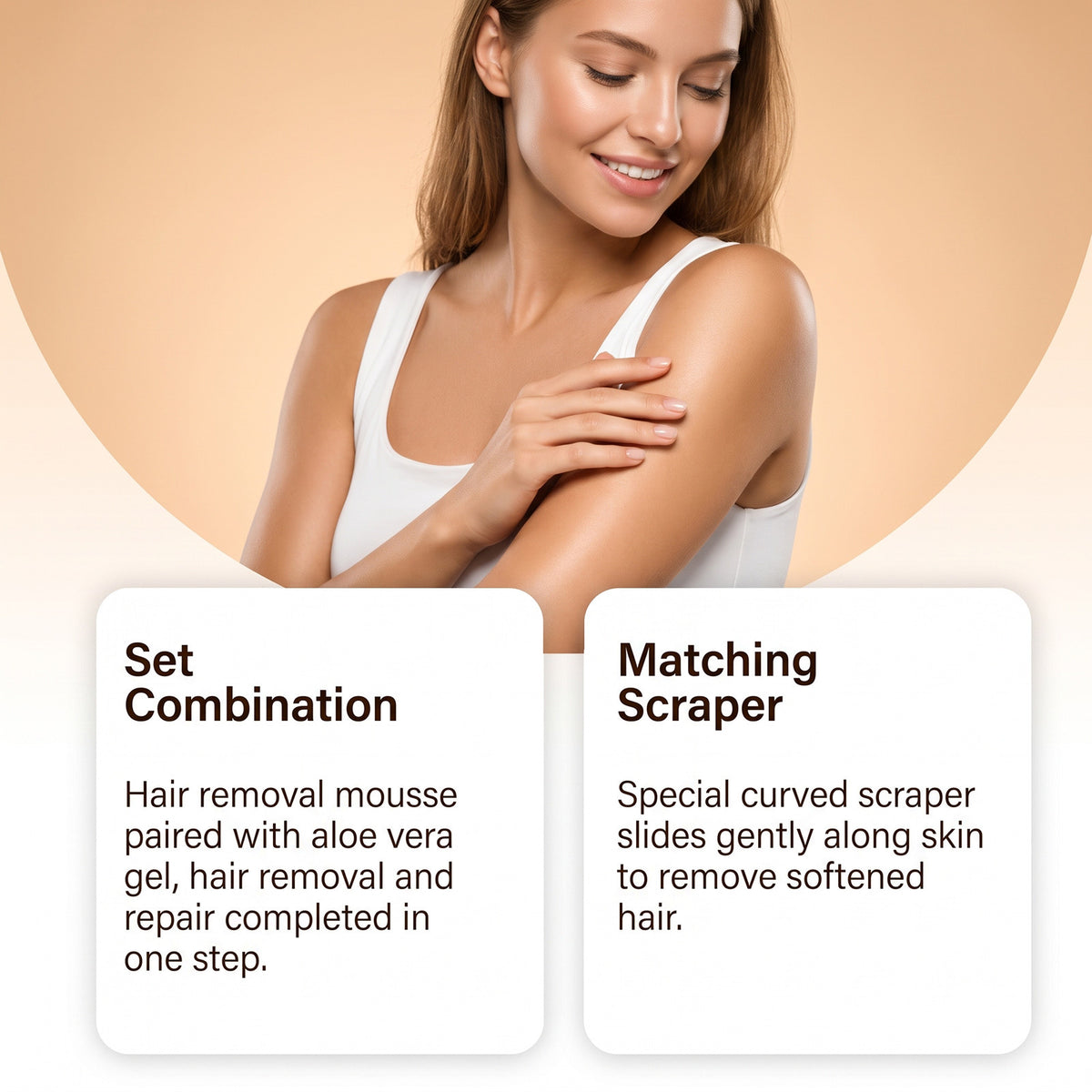 Gentle hair removal mousse