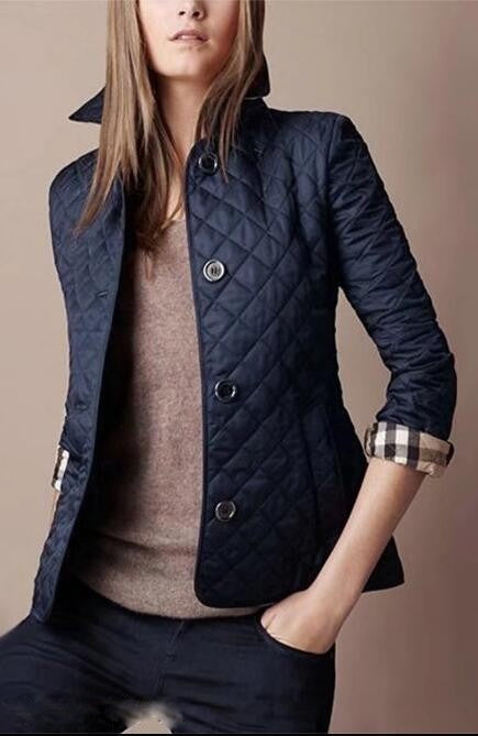 Elegant Lapel Slim Fit Thick Warm Cotton Coat teemdrop