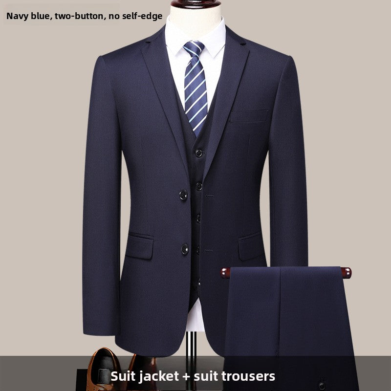 Men Slim Fit Notch Lapel Suit teemdrop