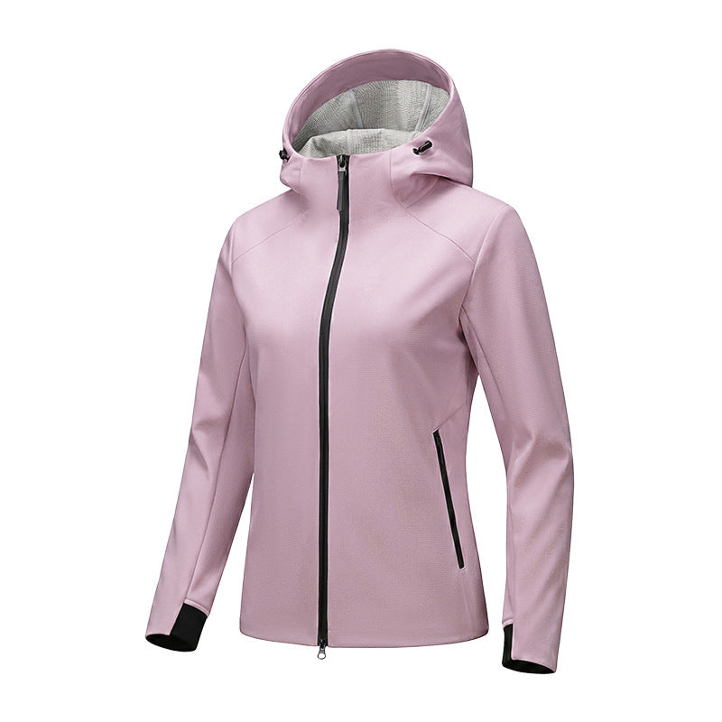 Unisex Hooded Windproof Softshell Jacket teemdrop