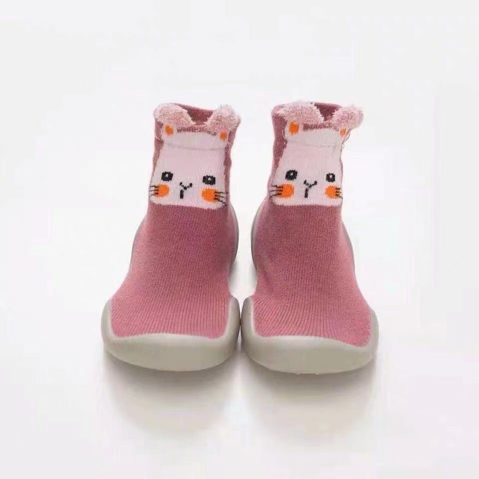 Cartoon Soft-Sole Cotton Baby Floor Socks Toddler Prewalker Shoes