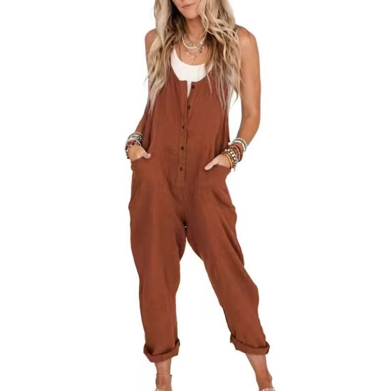 Relaxed and casual fashionable one-piece pants