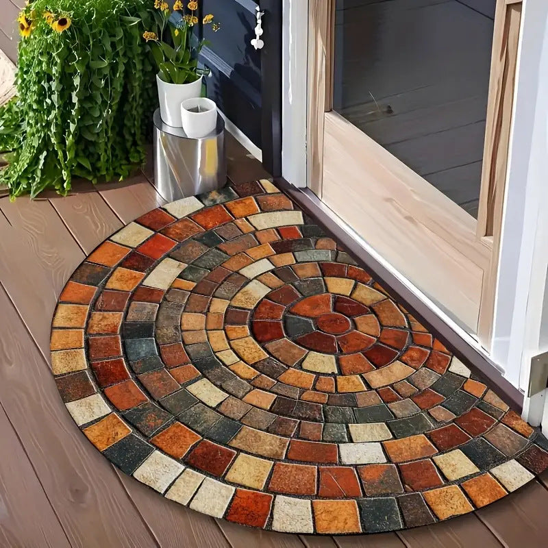 3D Vision Semi-Circular Floor Mat