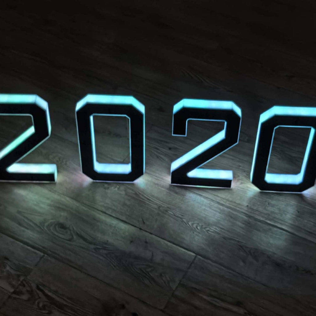 Solar-powered door sign teemdrop