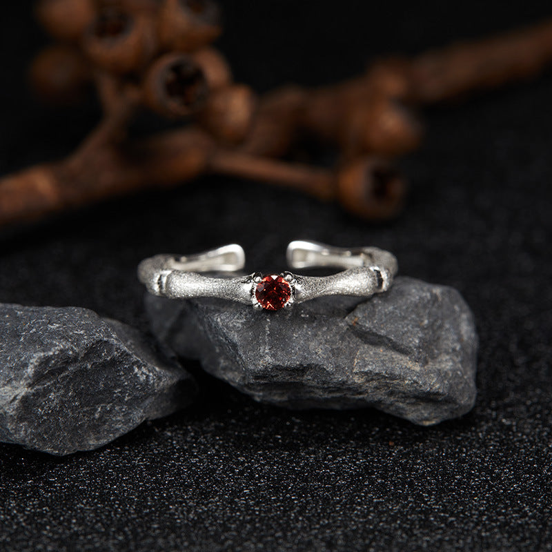 Garnet gemstone ring