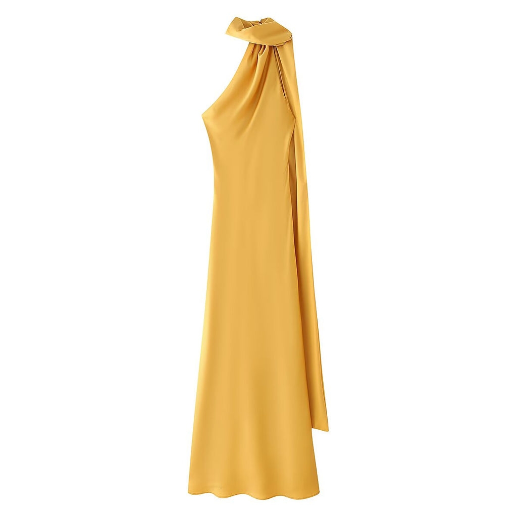 Elegant Halter Backless Slim Long Dress