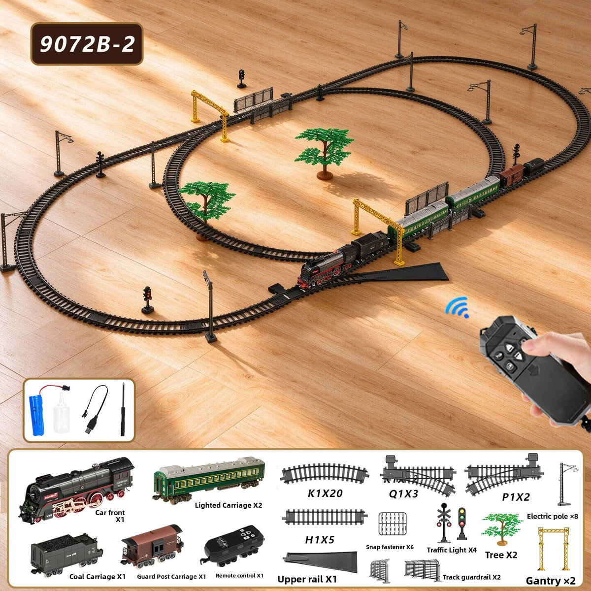 Electric Steam Train Locomotive Model Toy