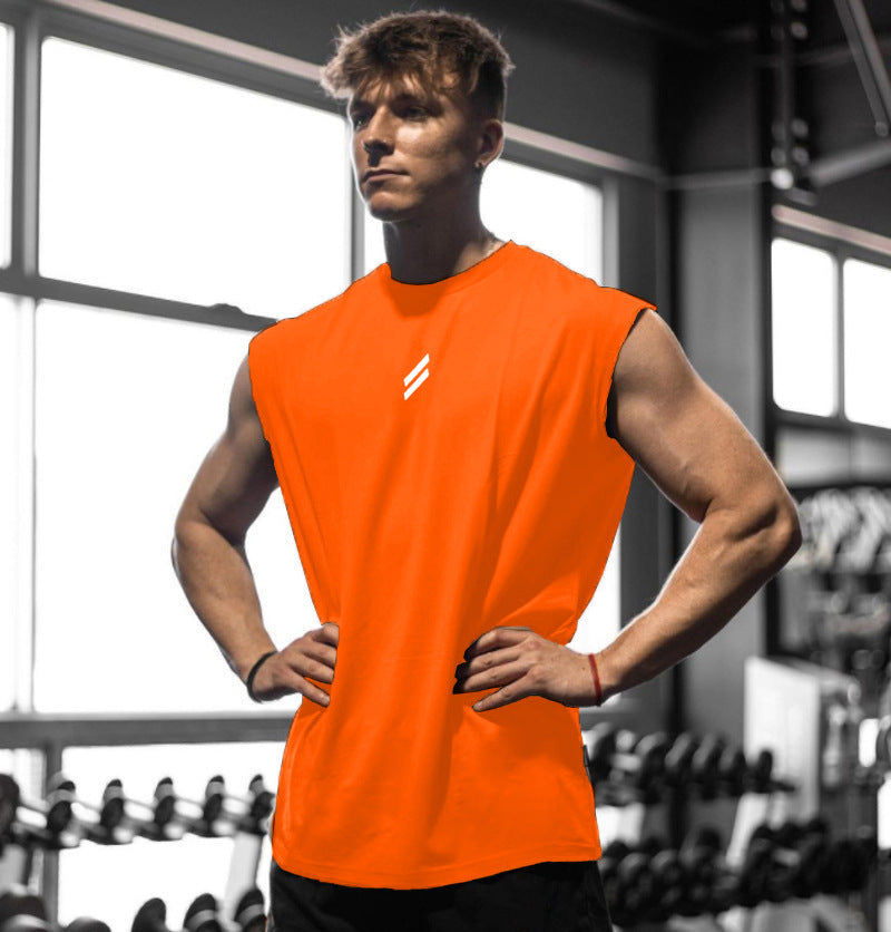 Men's Quick-Dry Bird-Eye Fabric Sleeveless Sports Training Vest teemdrop