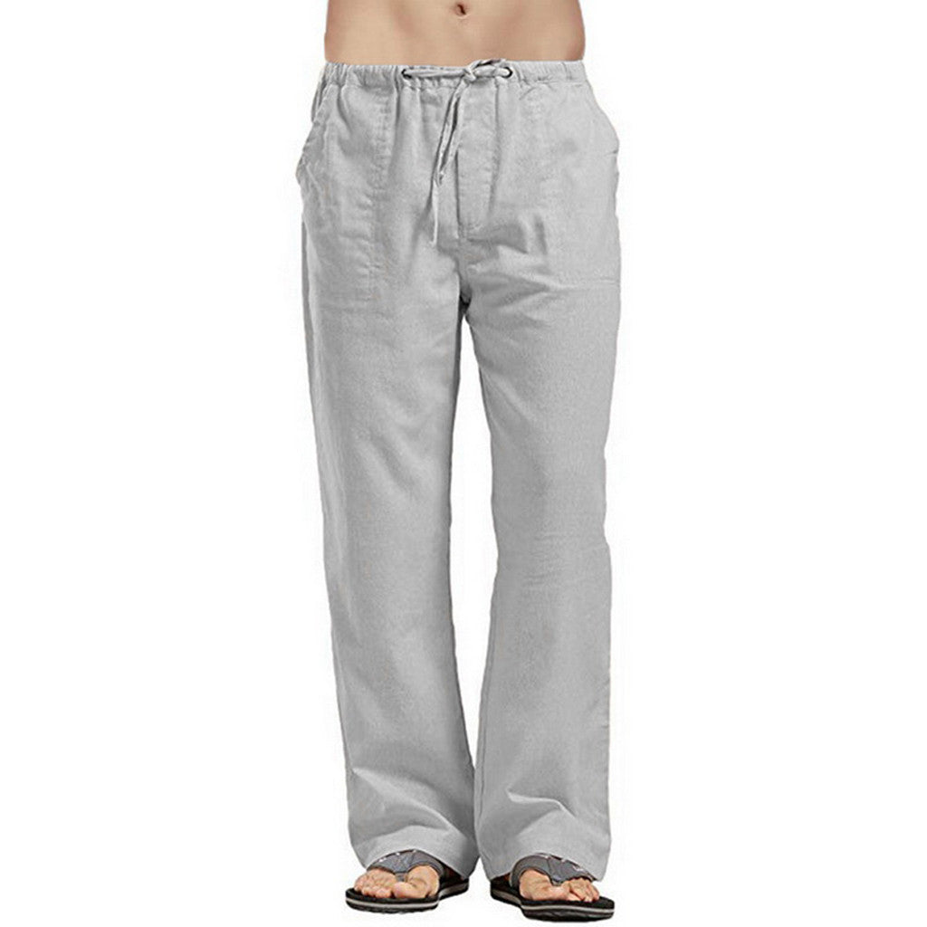 Linen Casual Pants Men's Cotton and Linen Casual Trousers