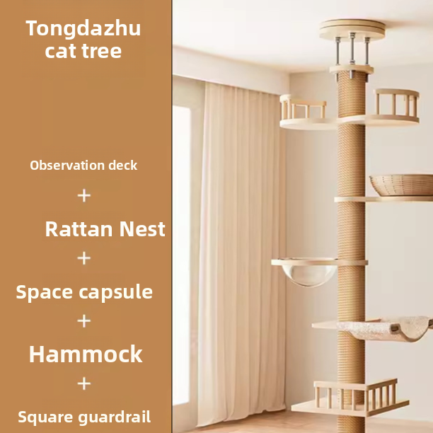 Multi-Level Cat Climbing Tree with Nest