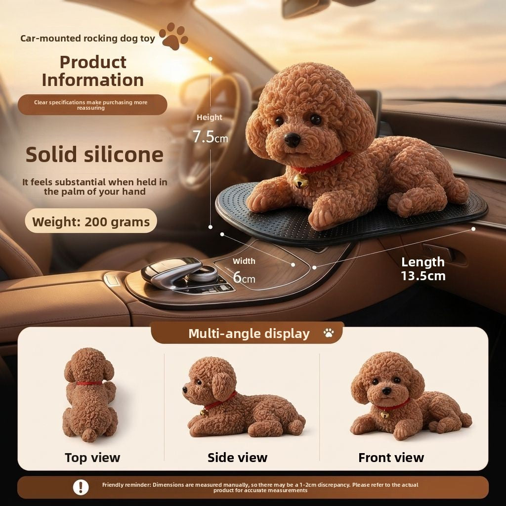 Cartoon Teddy Bear Silicone Anti-Slip Dashboard Ornament teemdrop