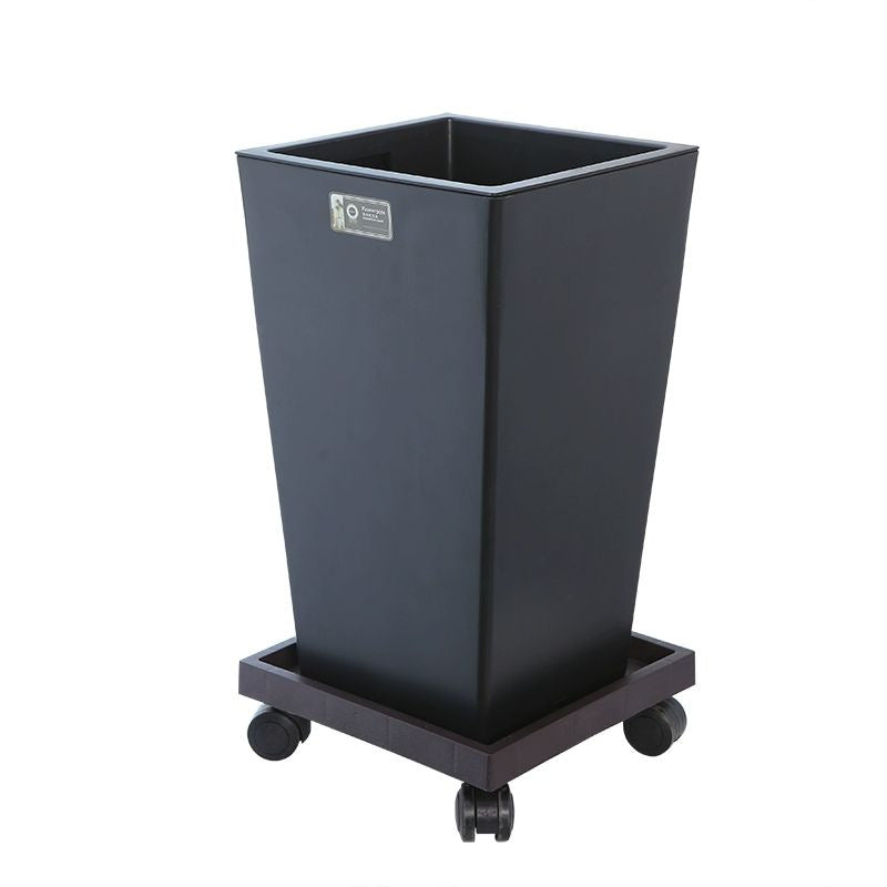 Nordic Style Rectangular Resin Flower Pot with Wheels, Imitation Cement Floor Planter teemdrop