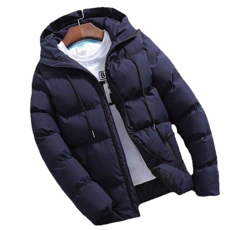 Plus-size hooded cotton coat teemdrop