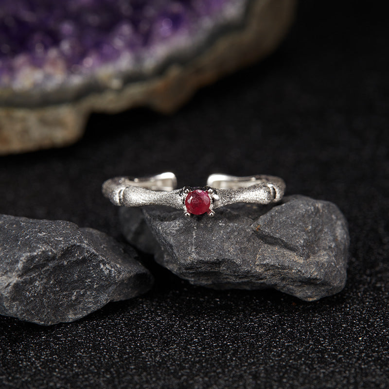 Garnet gemstone ring