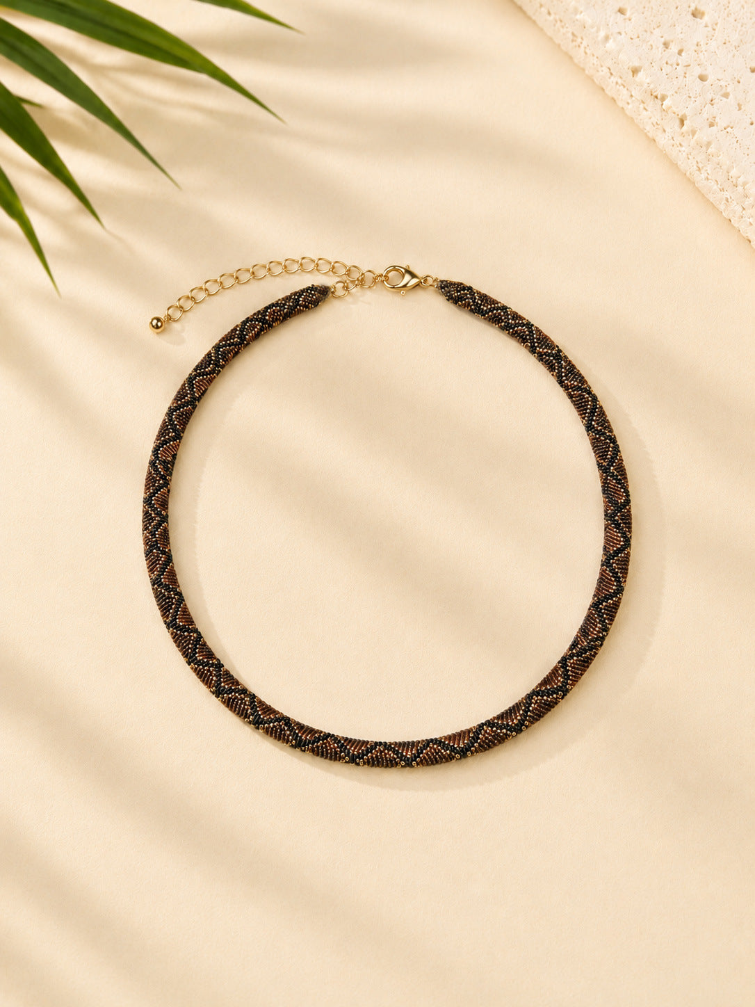 Exaggerated Alloy Snake Bone Chain Necklace Leopard Print Punk Collarbone Chain teemdrop