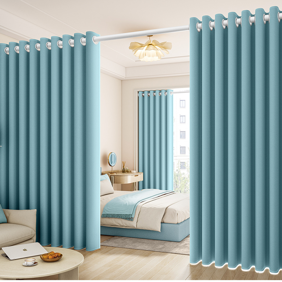 Wireless blackout curtains without holes drilled