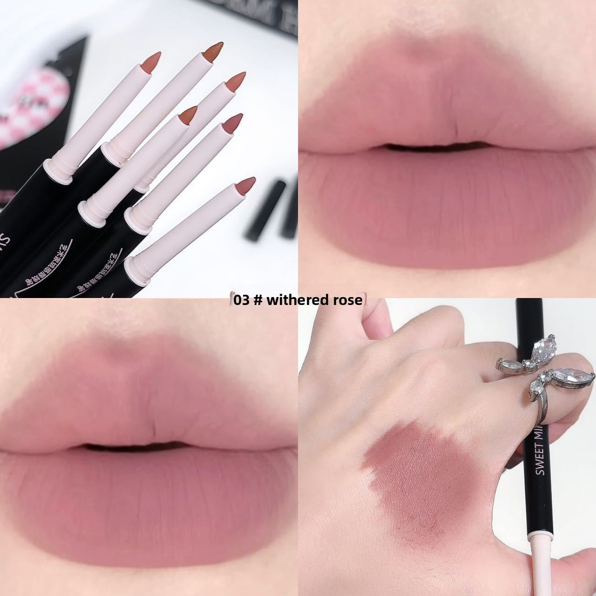 SWEETMINT Dual-Ended Waterproof Matte Lip Liner and Brush teemdrop