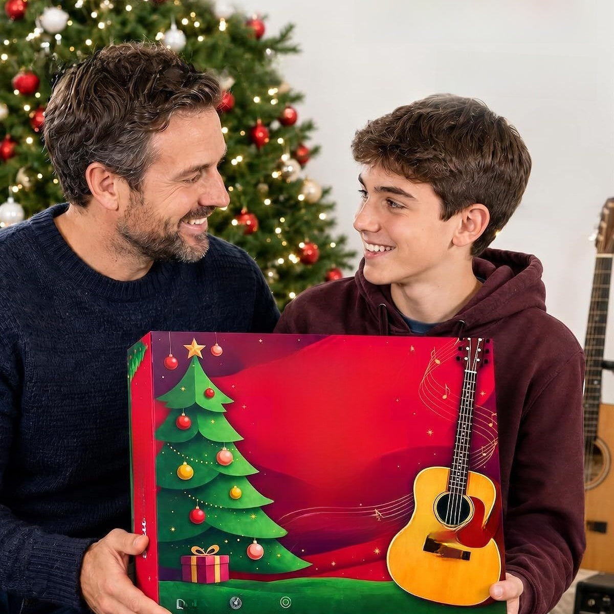 Guitar pick Christmas countdown blind box teemdrop