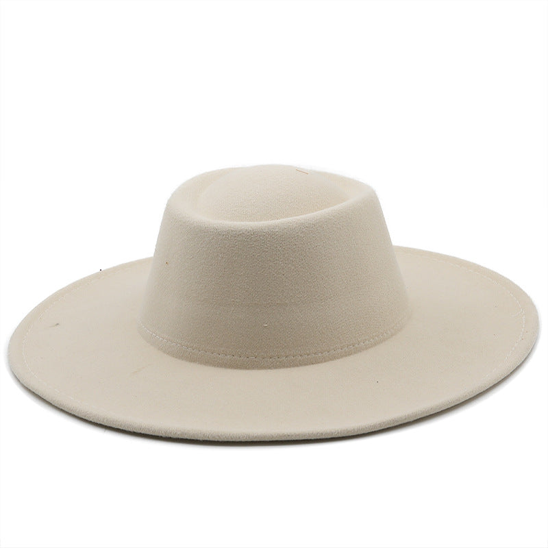 Unisex Wide Brim Woolen Hat teemdrop