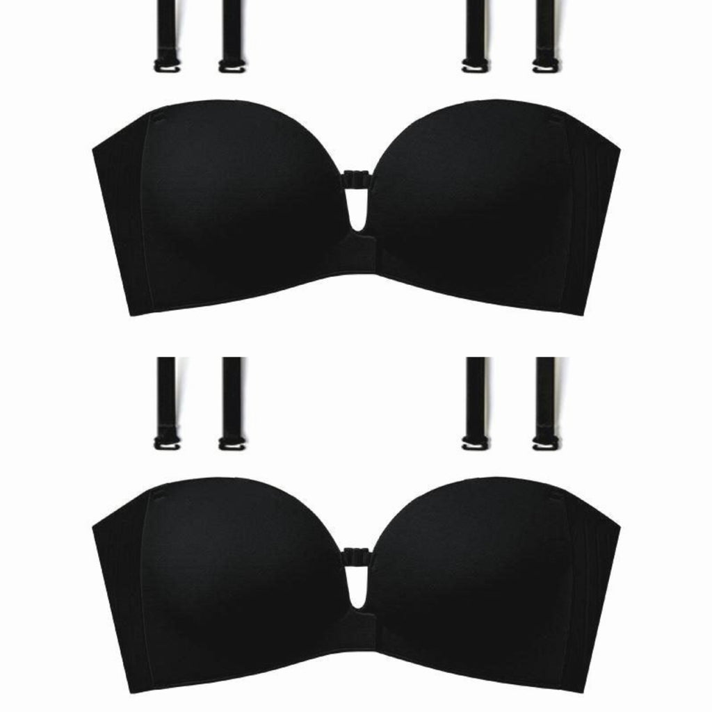 Strapless Front Buckle Bra Women's Traceless Push-up Non-slip Invisible Tube Top