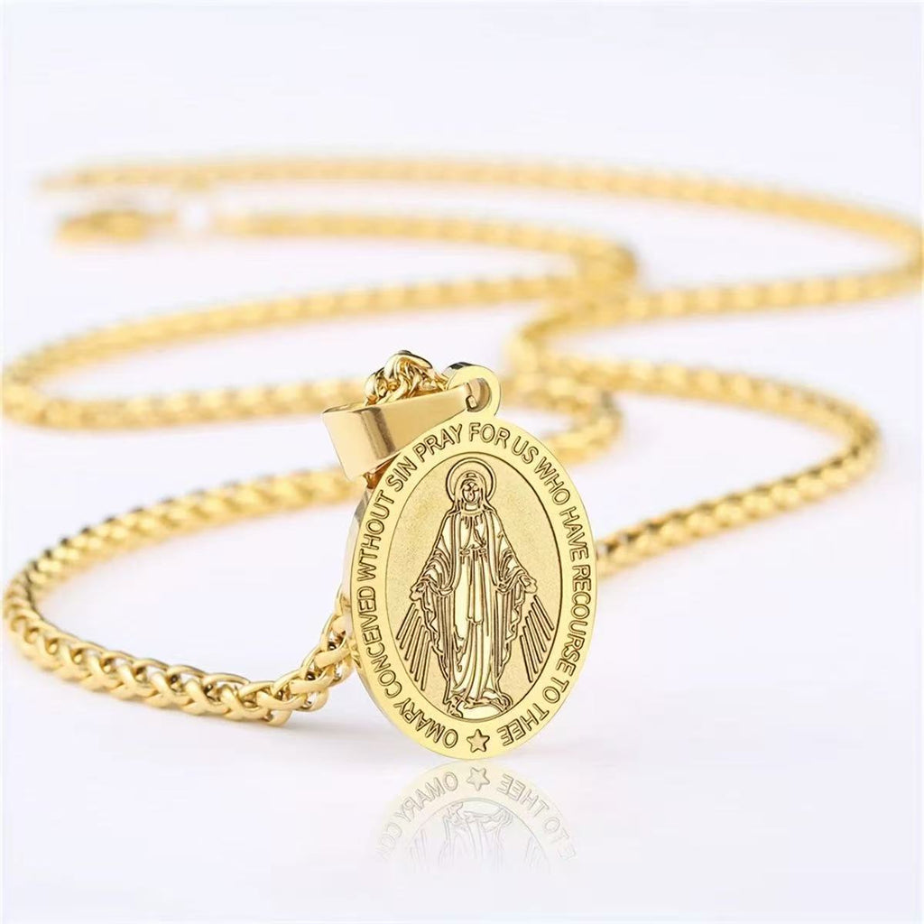 Retro oval double-sided pendant teemdrop
