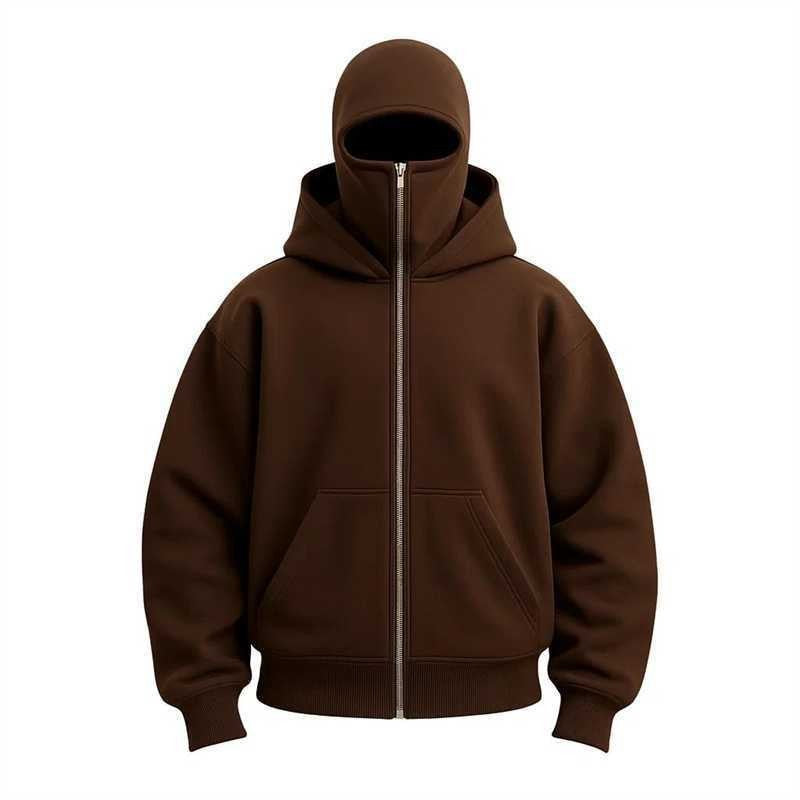 Men's Double Hood Fleece Lined Pullover Sweatshirt Loose Fit Long Sleeve