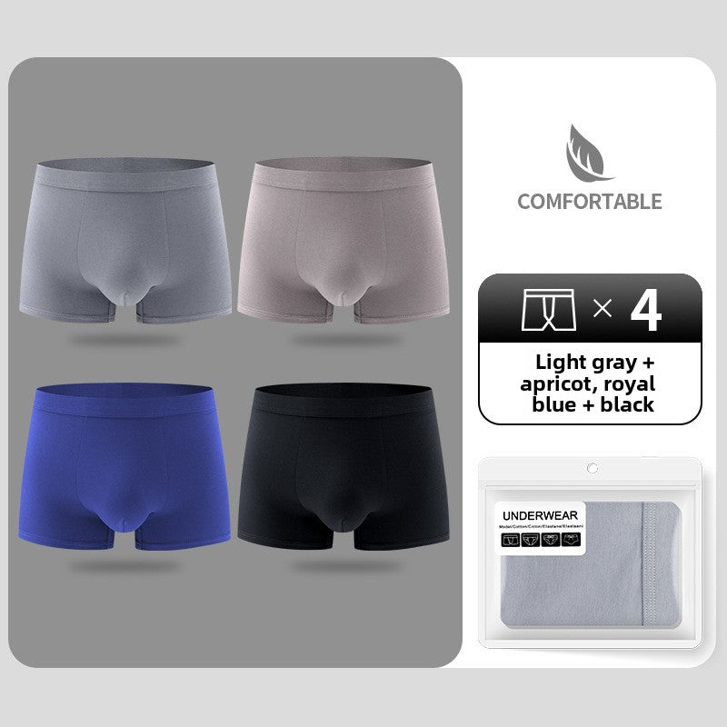 Men's Breathable Modal Mid-Waist Boxer Briefs teemdrop