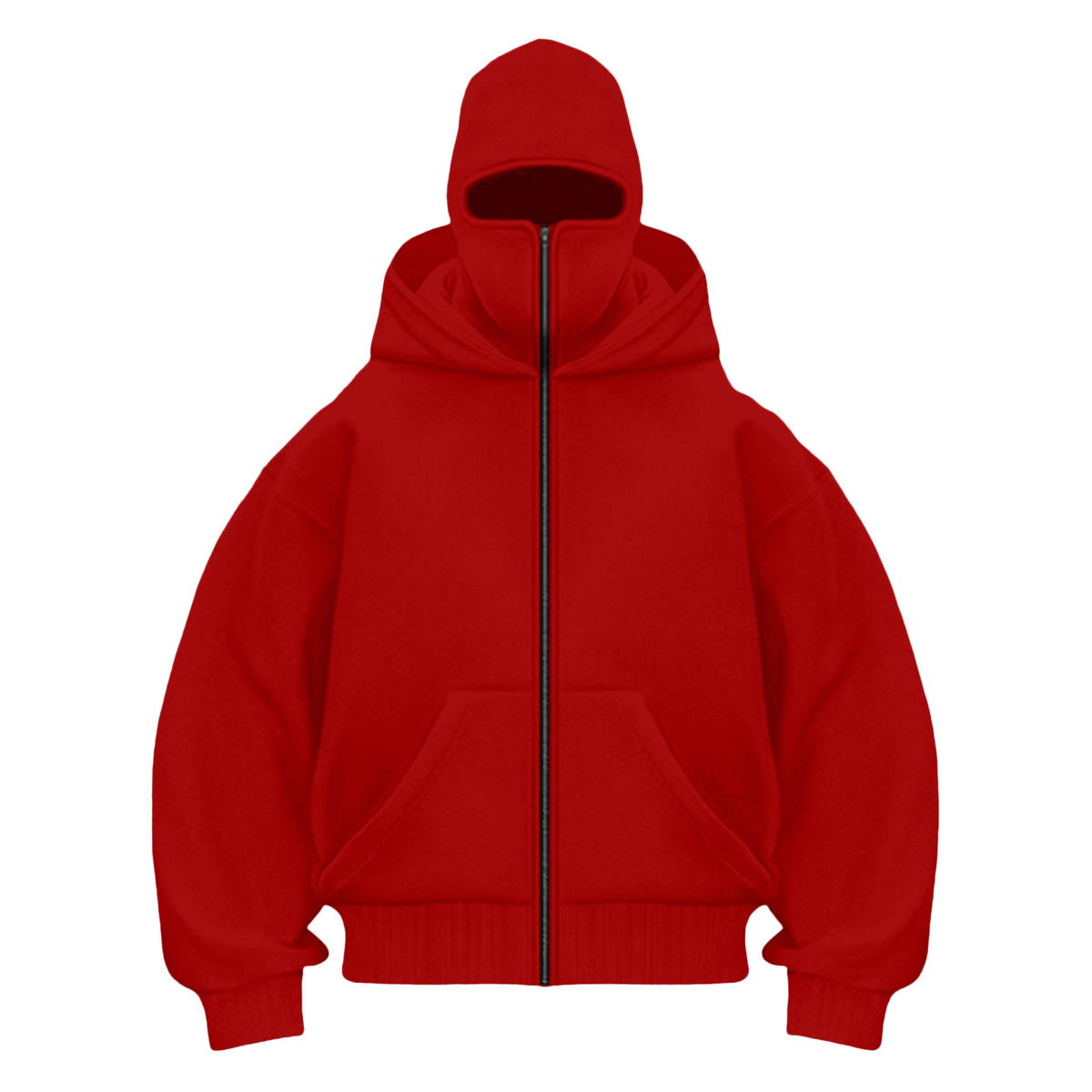 Double-layer hooded zip-up sweatshirt teemdrop