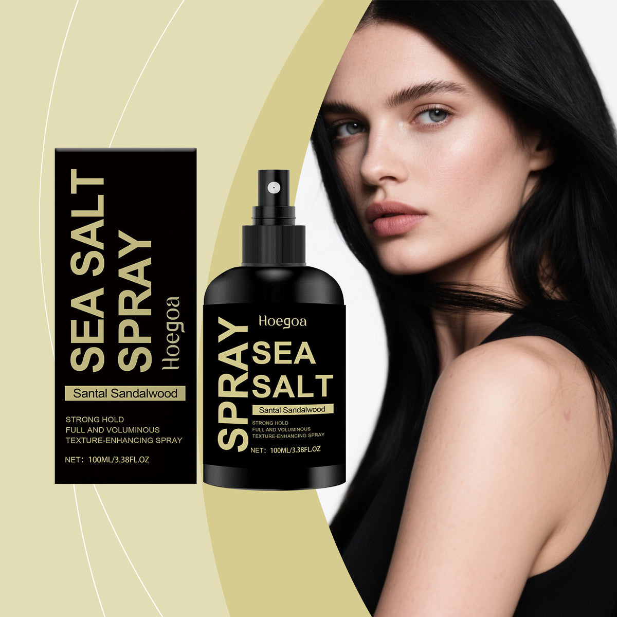 Hoegoa Sea Salt Hair Styling Spray High Skull Top Curly Hair Texture Fluffy Volume Spray 100ml teemdrop