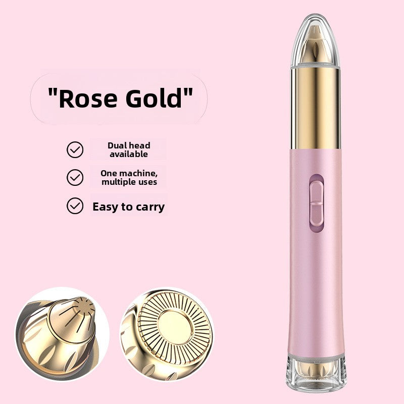 Electric Eyebrow and Nose Hair Trimmer USB Rechargeable Washable Painless Facial Grooming Tool