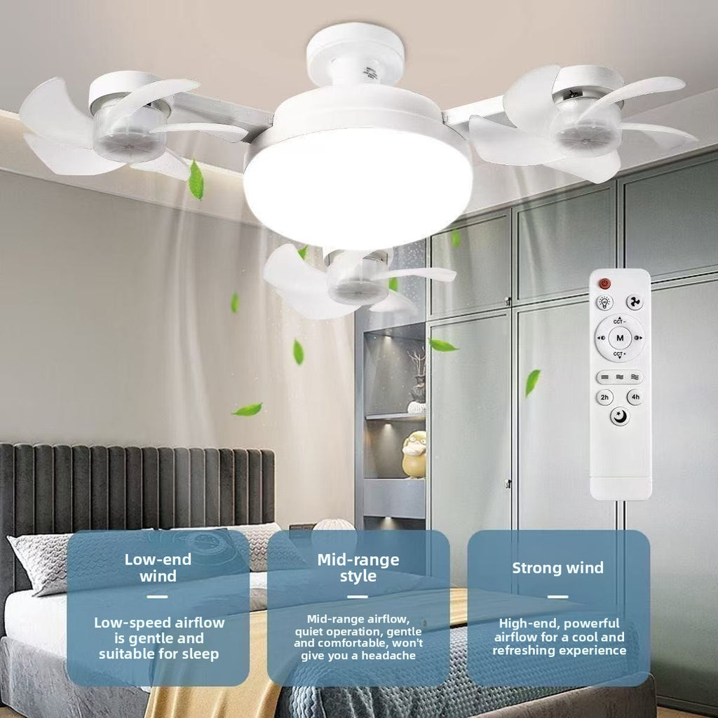New type of remote-controlled integrated ceiling fan teemdrop