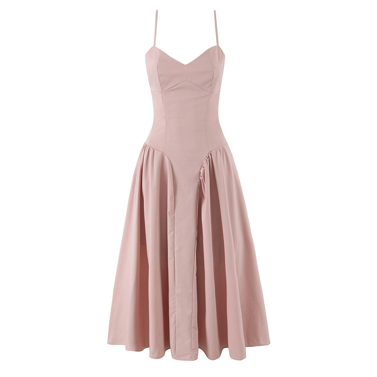 French Style Strappy Smocked Waist Dress