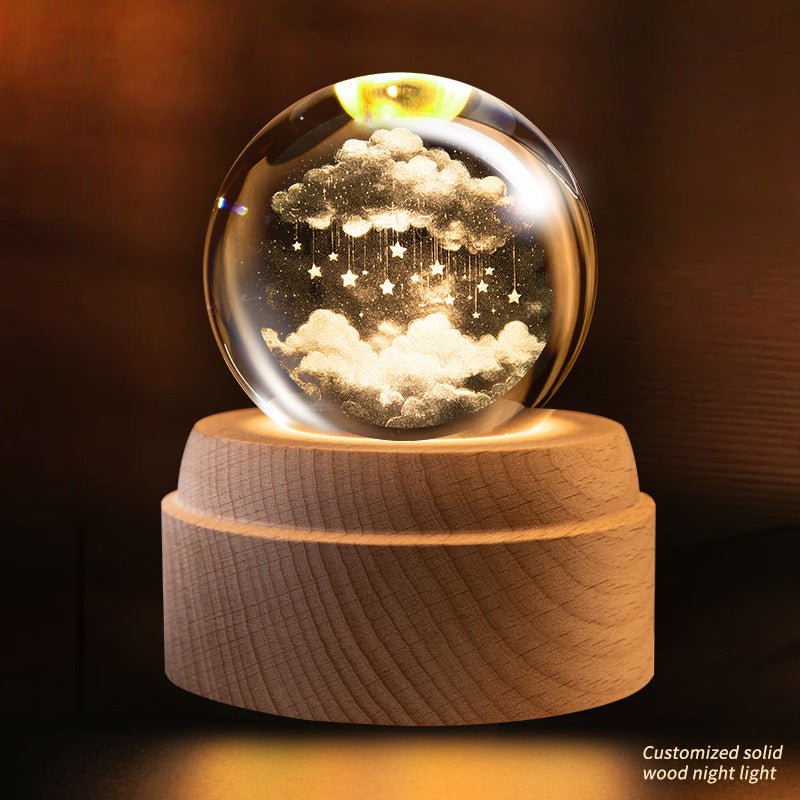 Rotating Crystal Ball Music Box
