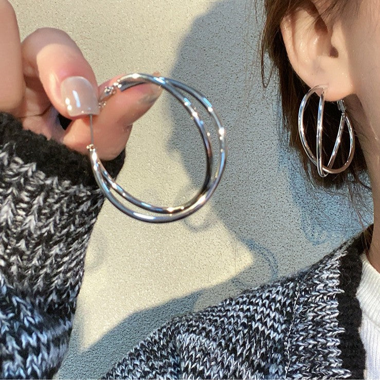 Korean Style Geometric Alloy Earrings