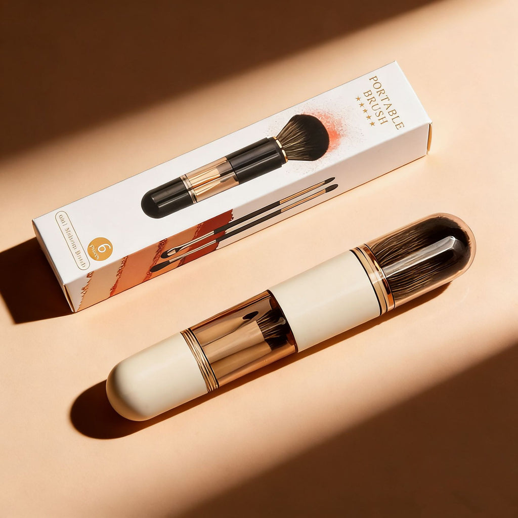 Capsule 6-in-1 Retractable Makeup Brush Set
