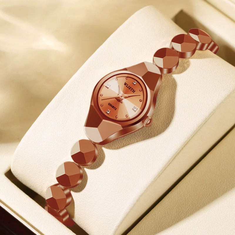 Minimalist Waterproof Quartz Watch for Women with Alloy Strap teemdrop