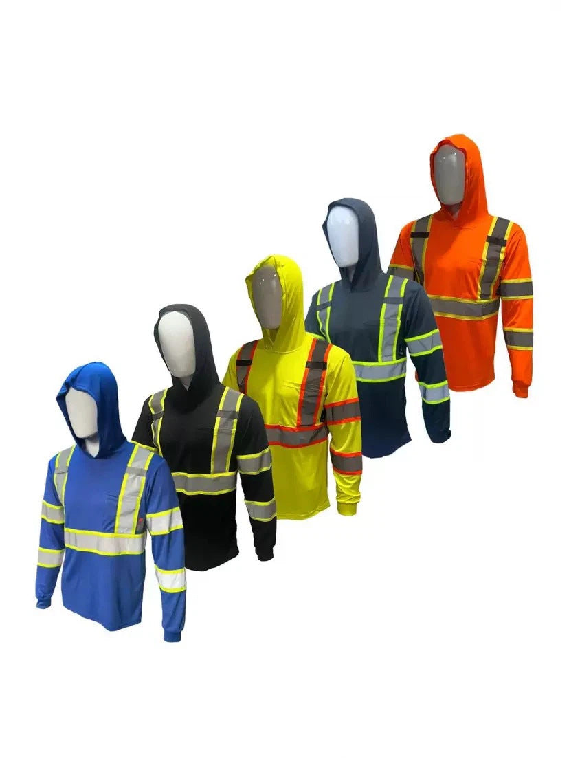 Unisex Quick-Dry Sun Protection Hooded Long Sleeve T-Shirt teemdrop