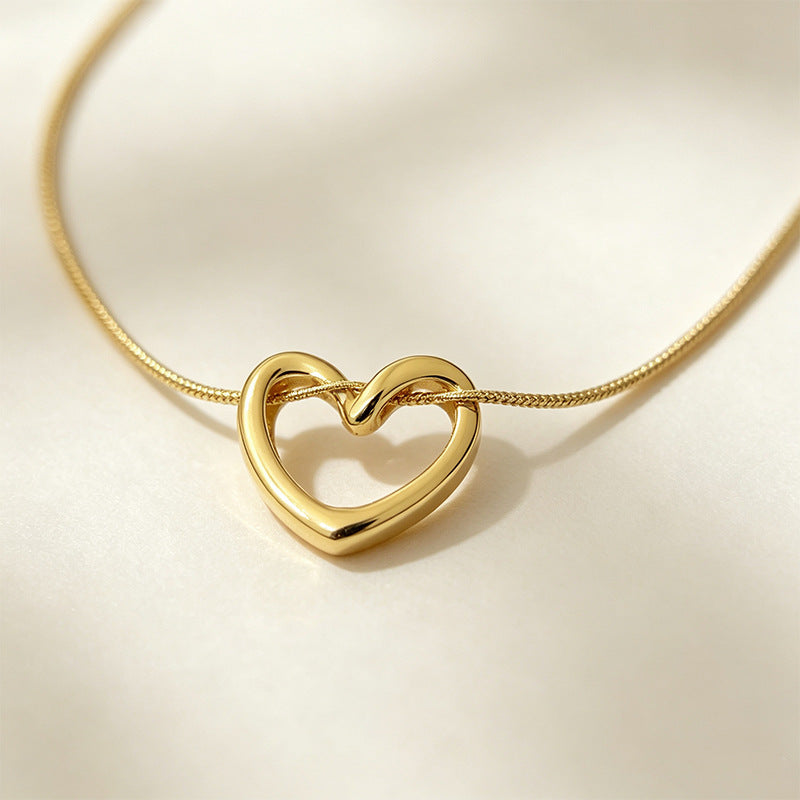Love heart clavicle chain teemdrop