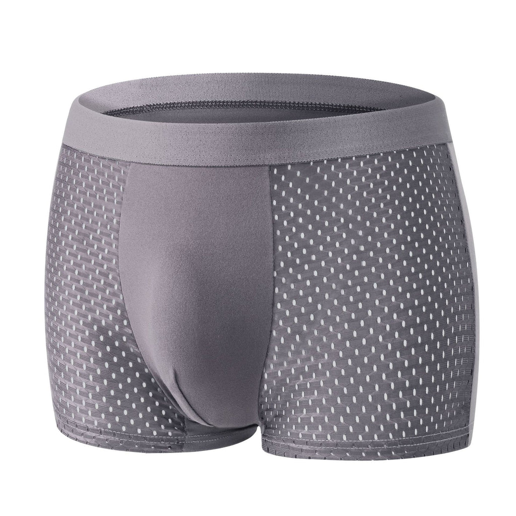 Men Ice Silk Boxer Briefs Breathable Cooling Thin Underwear teemdrop