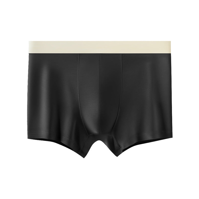 Men's Modal Silk Lining Breathable Seamless Boxer Briefs