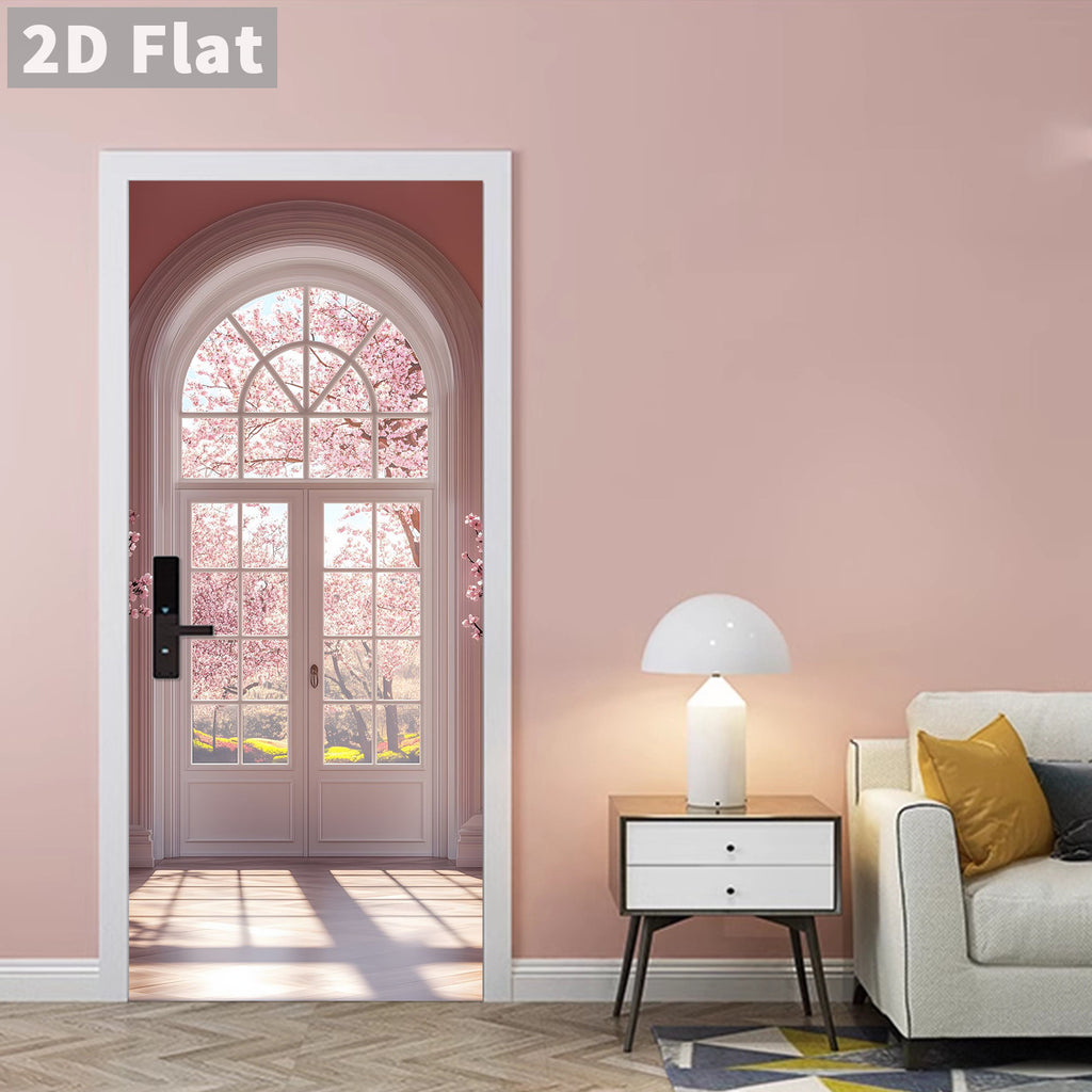 Creative Wooden Door Refurbished Door Stickers Wall Stickers teemdrop