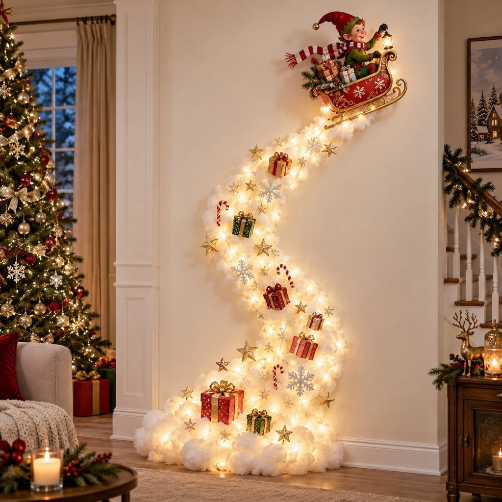 DIY Christmas Magic Trail LED Wall Light