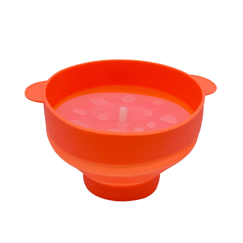 Foldable Silicone Popcorn Bucket with Handle Microwave Oven Safe Homemade Popcorn Maker teemdrop