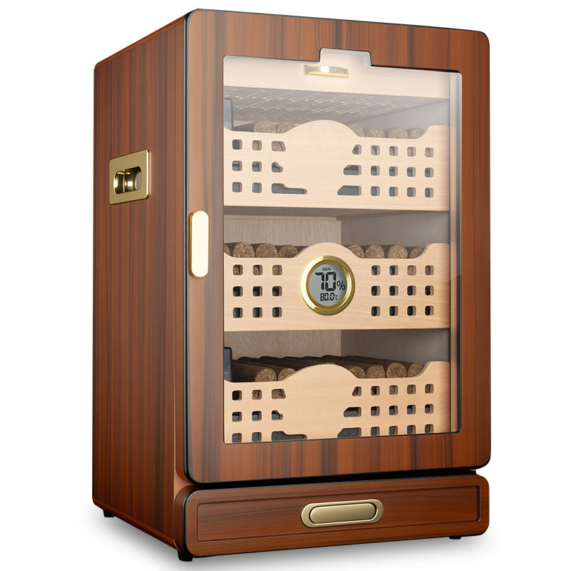 Four Layer Cedar Lined Cigar Box with Humidifier