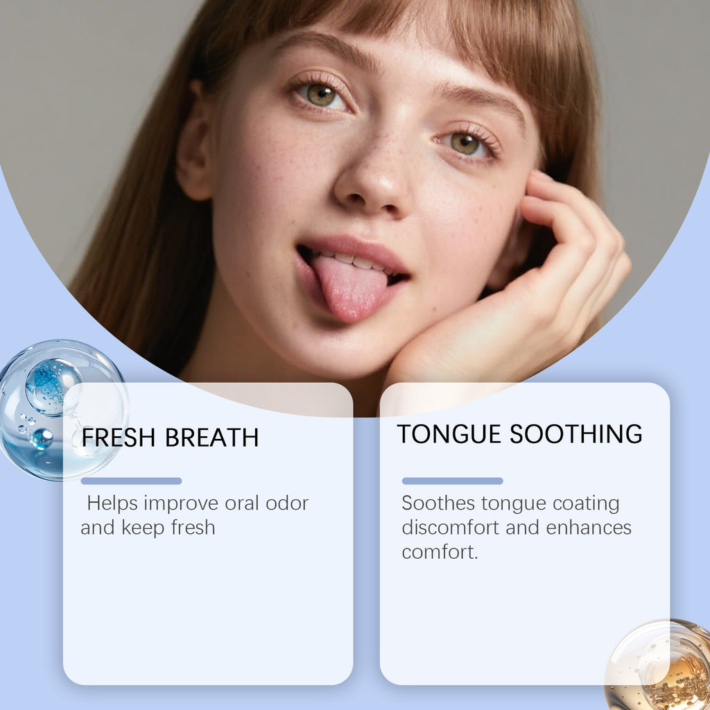 Feimuko Gentle Tongue Cleaning Gel Kit with Tongue Scraper for Oral Refreshing Care, 50g